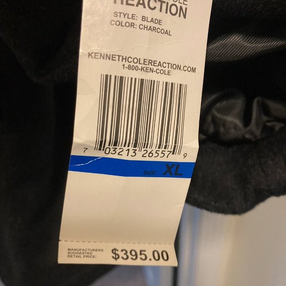 (WINTER SALE) NEW Kenneth Cole Cashmere/Wool Overcoat w/Bib - Picture 12 of 12